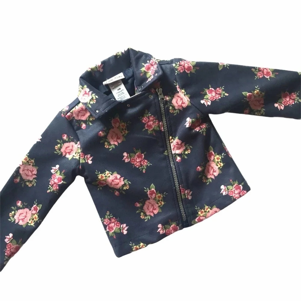 Little Lass Full Zip Floral Jacket 18 Months